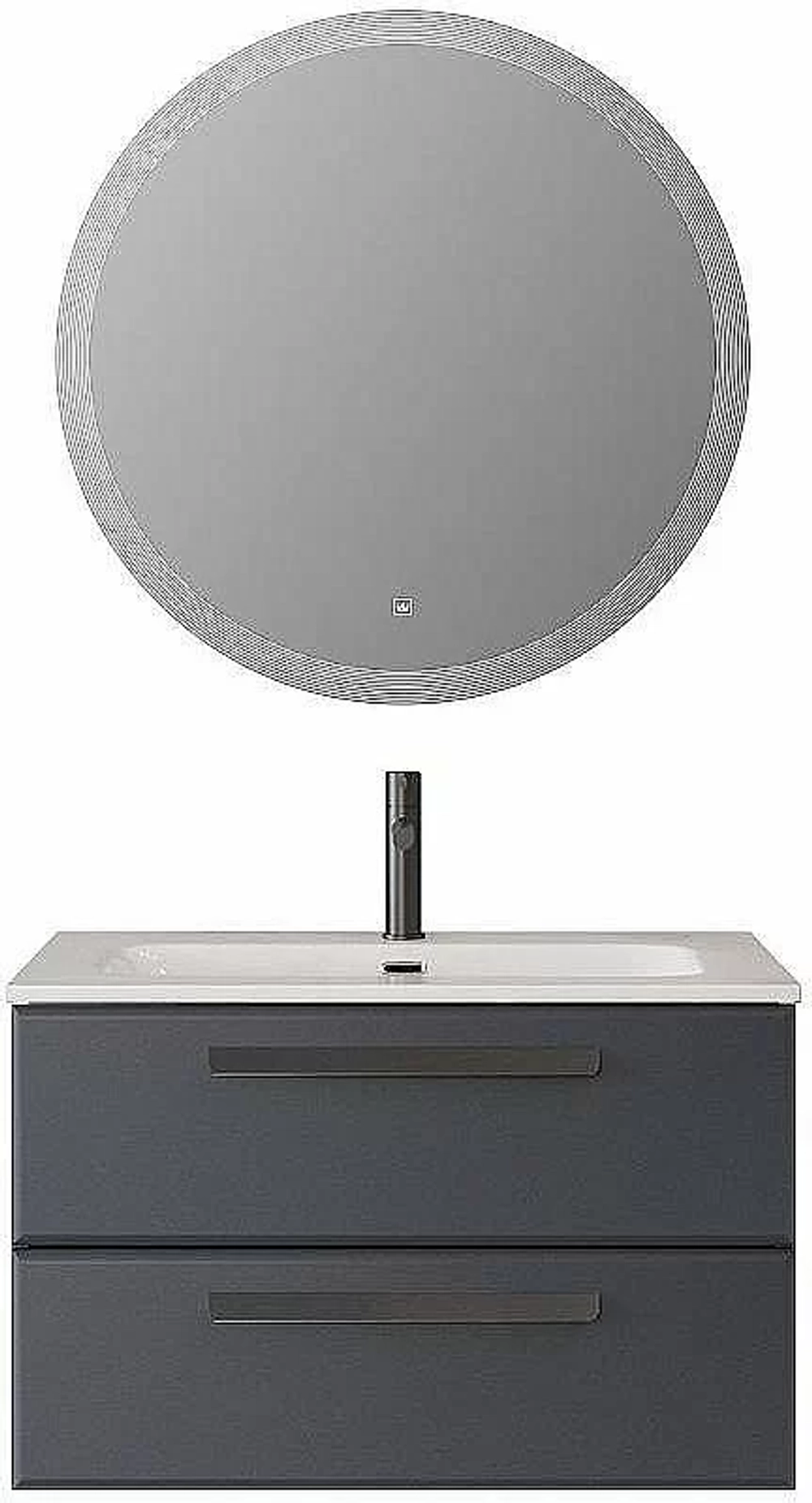 Тумба с раковиной Cezares ECO-CER-N 80 ECO-CER-N-800-2C-SO-GR-P графит