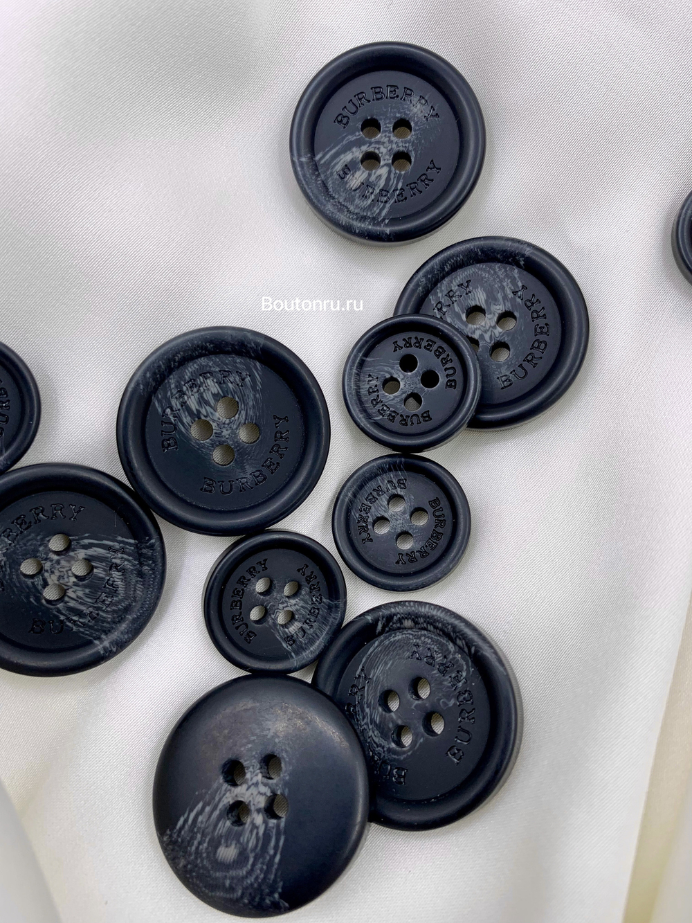 Пуговицы черные матовые БАРБ на прокол