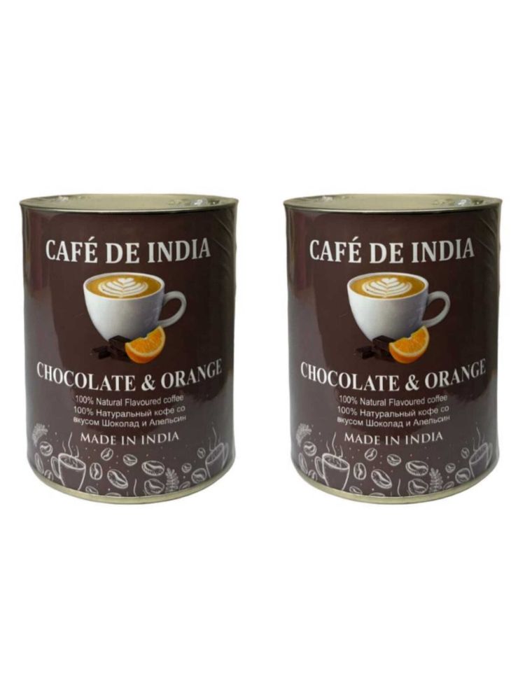 Кофе растворимый со вкусом шоколада и апельсина Bharat BAZAAR Chacolate Orange 100 г, 2 шт
