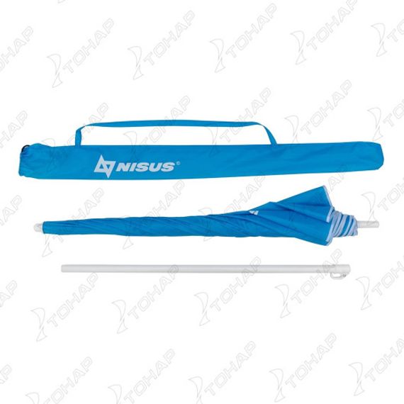 Зонт пляжный d 2,00м с наклоном голубой (22/25/170Т) NA-200N-B NISUS