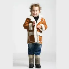 Детская дубленка Ramili Ricamo Marrone