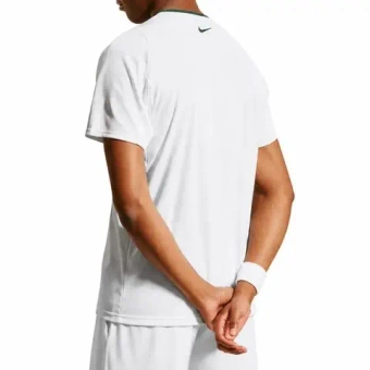 Мужская теннисная футболка Nike Court Dri-Fit Advantage Slam - white/george green