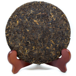 59310 Чай прессованный черный Пуэр Шу "Сэнчжун, Шэнь Шань Лао Шу " Со старых дерев, ци цзы бин 357гр