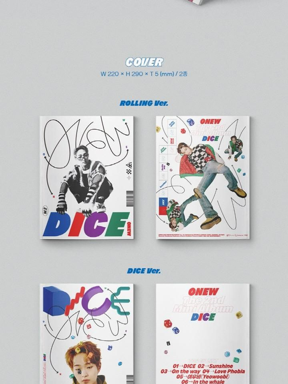 Альбом ONEW - DICE 2nd Mini Album PHOTO BOOK RANDOM Version