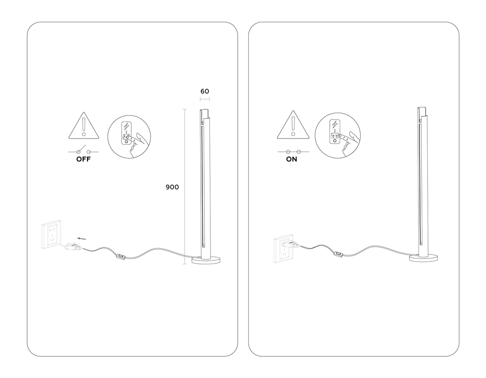 Светильник светодиодный напольный TN71344 BK черный LED 10W 4200K D60*900