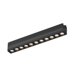 DK5305-BK Светильник для трека Air, серия Grill 3000 со светодиодом, L230*W26*H36мм, 48V DC, 12W, RA?90, 36°, 3000K, IP20, черный, алюминий