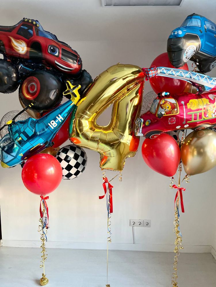 Воздушные шары на день рождение машины №3946