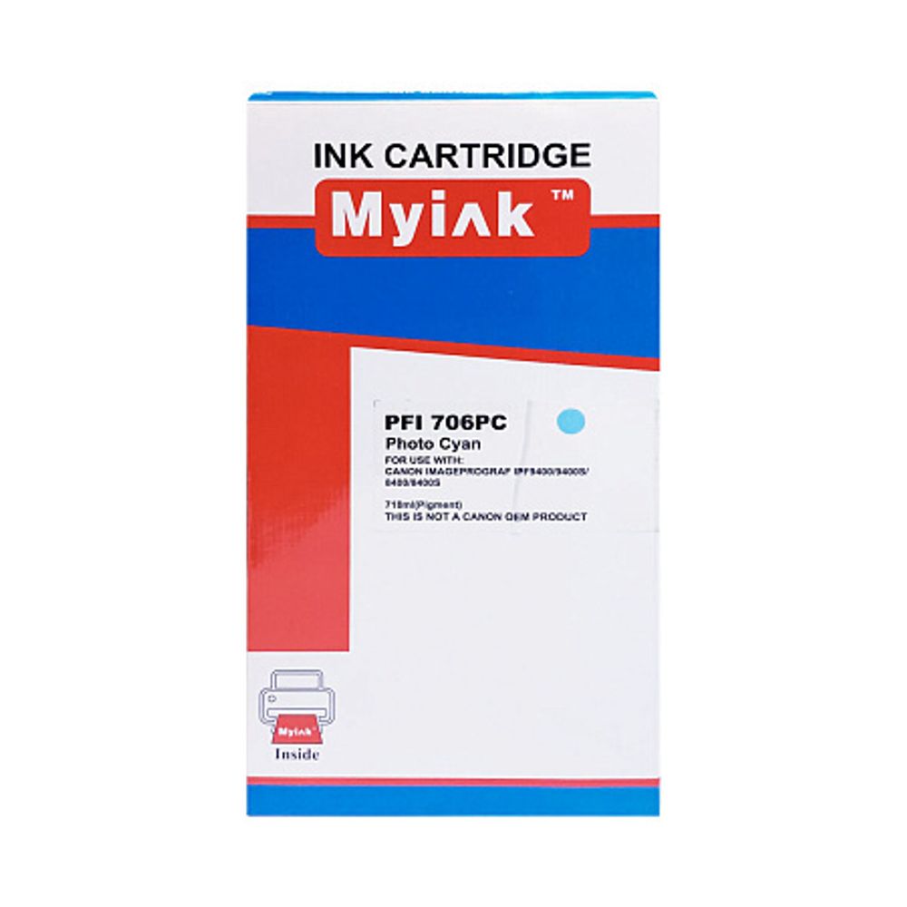 Картридж MyInk, аналог CANON PFI-706PC для IPF 8400/8400S/8400SE/9400/9400S Photo Cyan (710 ml)