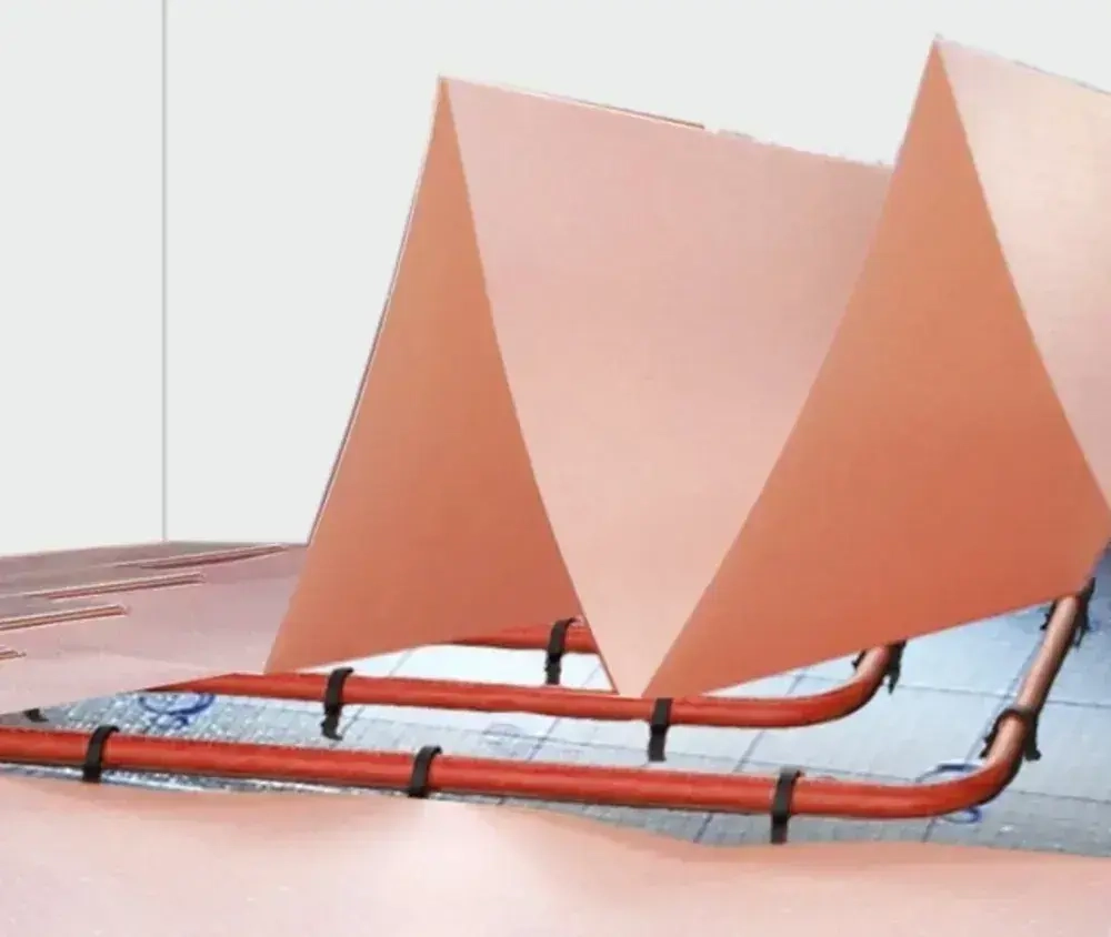 Подложка под ламинат Гармошка ТЕРМО перфорированная, 1,8мм, розовая, 1,05х0,5м./уп.8,4кв.м.