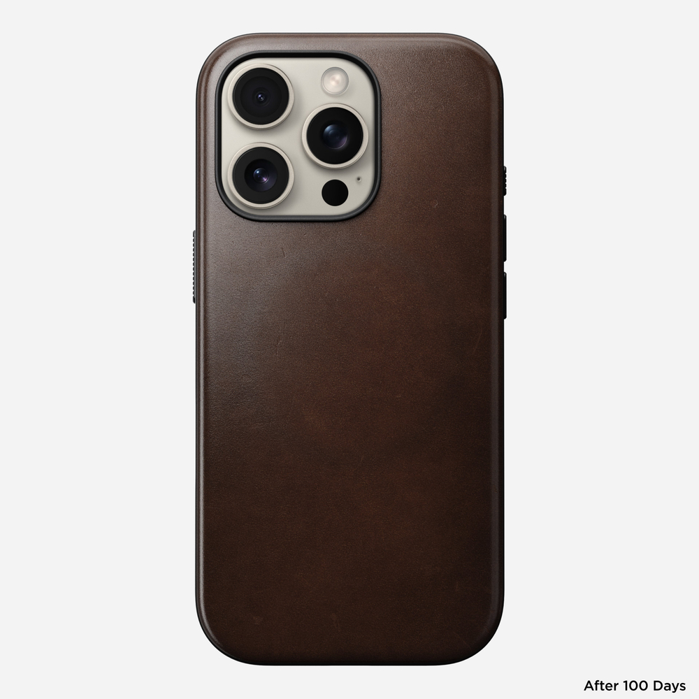Чехол Nomad Modern Leather Case iPhone 16 Pro | Horween - rusctic brown