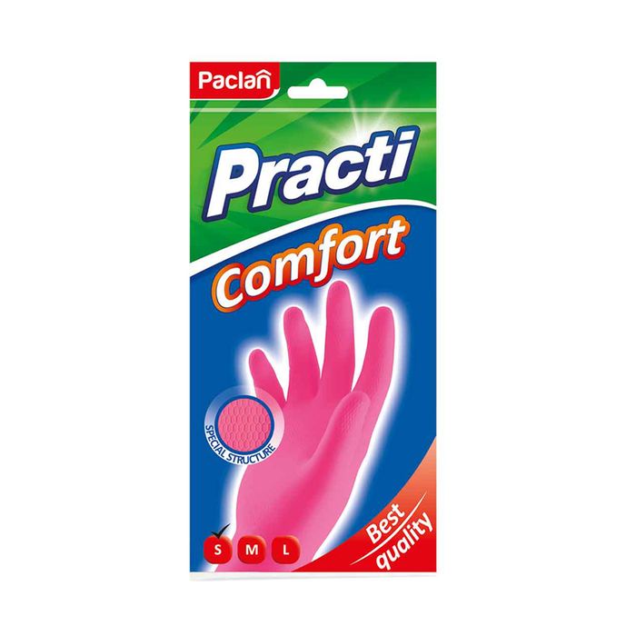 Перчатки Paclan Practi Comfort резиновые, размер S