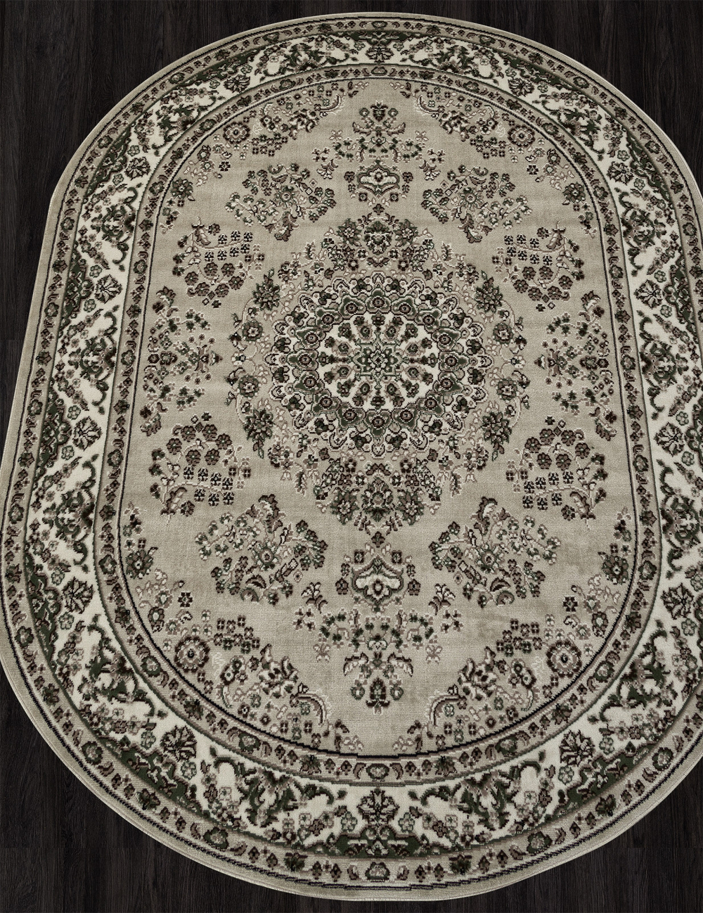 Ковер D285 - BEIGE - Овал - коллекция GAVANA размер 60*110 см