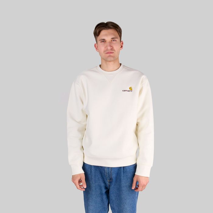 Толстовка мужская Carhartt WIP American Script Sweatshirt артикул:I025475_wax - купить в магазине Дайс