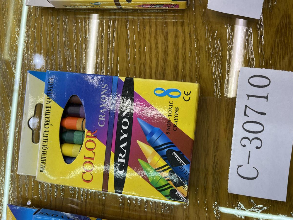 Мелки восковые, 8 цветов, круглые, картонная коробка с подвесом, С-30710