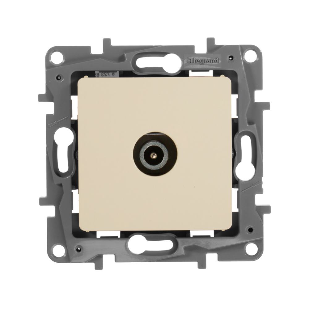 Розетка TV (телевизионная) оконечная - слоновая кость ETIKA Legrand