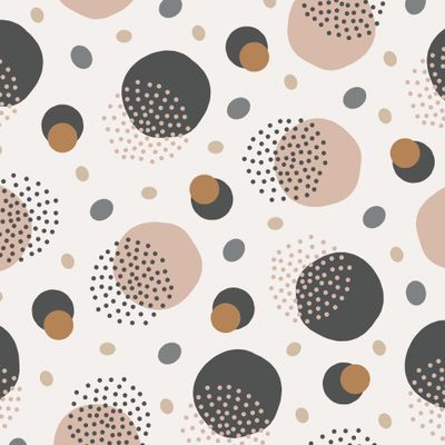 Абстрактные круги и точки на пастельном фоне