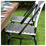 Стол+6 стульев садовый - NORRMANSÖ / VASSHOLMEN IKEA/ НОРРМАНСО /ВАСХОЛМЕН  ИКЕА, 220х100х74 см, черно-белый/коричневый