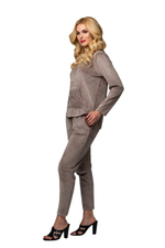 Домашний костюм с капюшоном и карманом-кенгуру (Размер: L) (Цвет: бежевый)