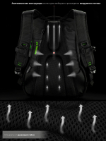 Рюкзак SkyName "90-129", 30*42*16см, 2 отделения, 3 кармана, чёрный