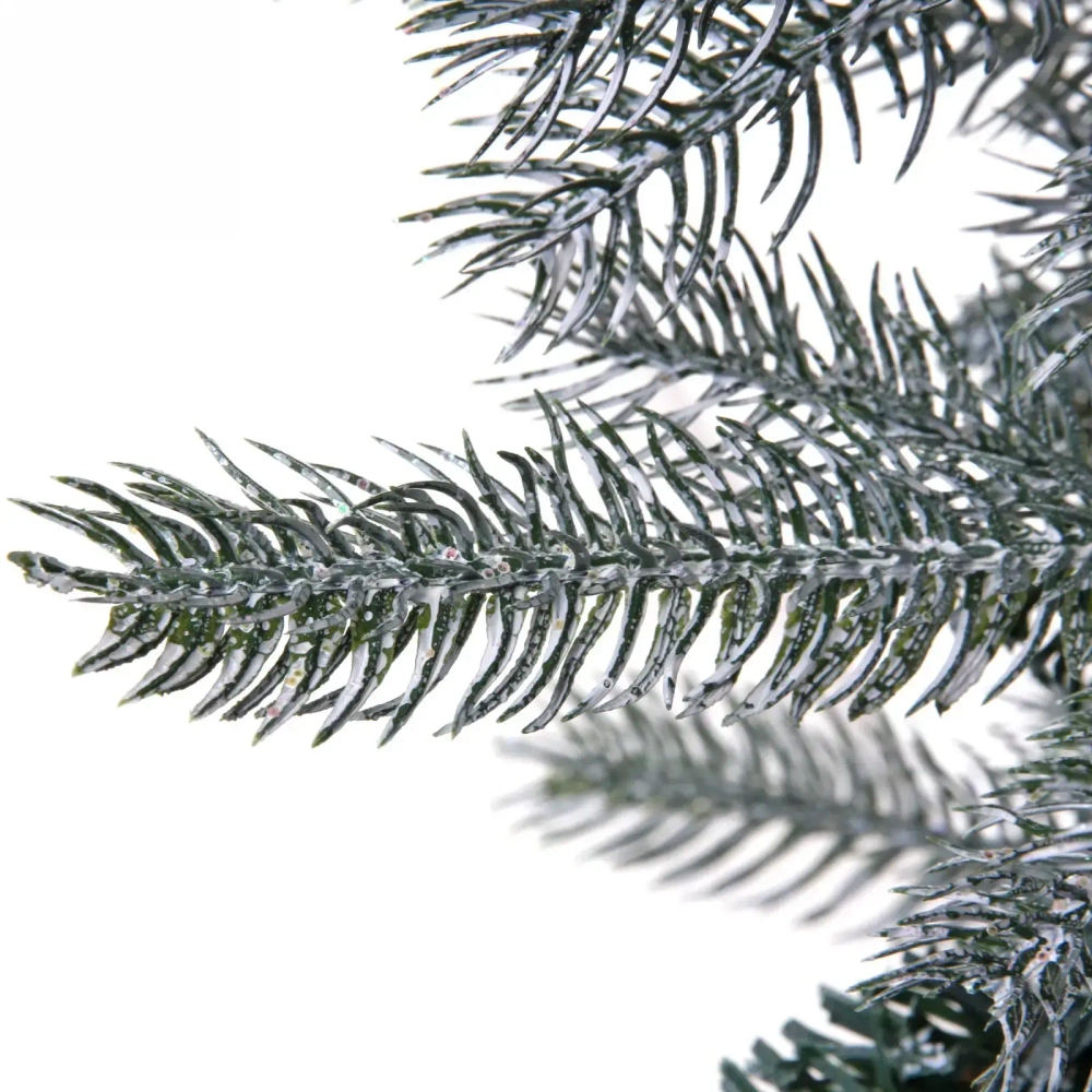 Ёлка в горшке «Искристая» 90 см, литой ПВХ с белым напылением (112 веток) (SP1908A-90)