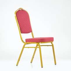 Стул Barneo S-6 банкетный каркас золото, красная ткань