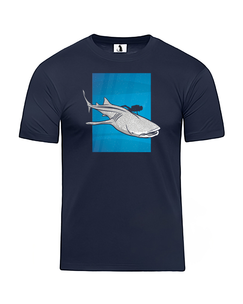 Футболка Китовая акула мужская темно-синяя