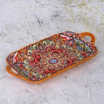 Блюдо керамическое «Марракеш» оранж 32*16,5*4см