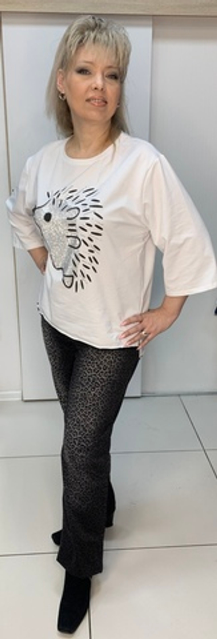 Джинсы немецкие с леопардовым выбелением