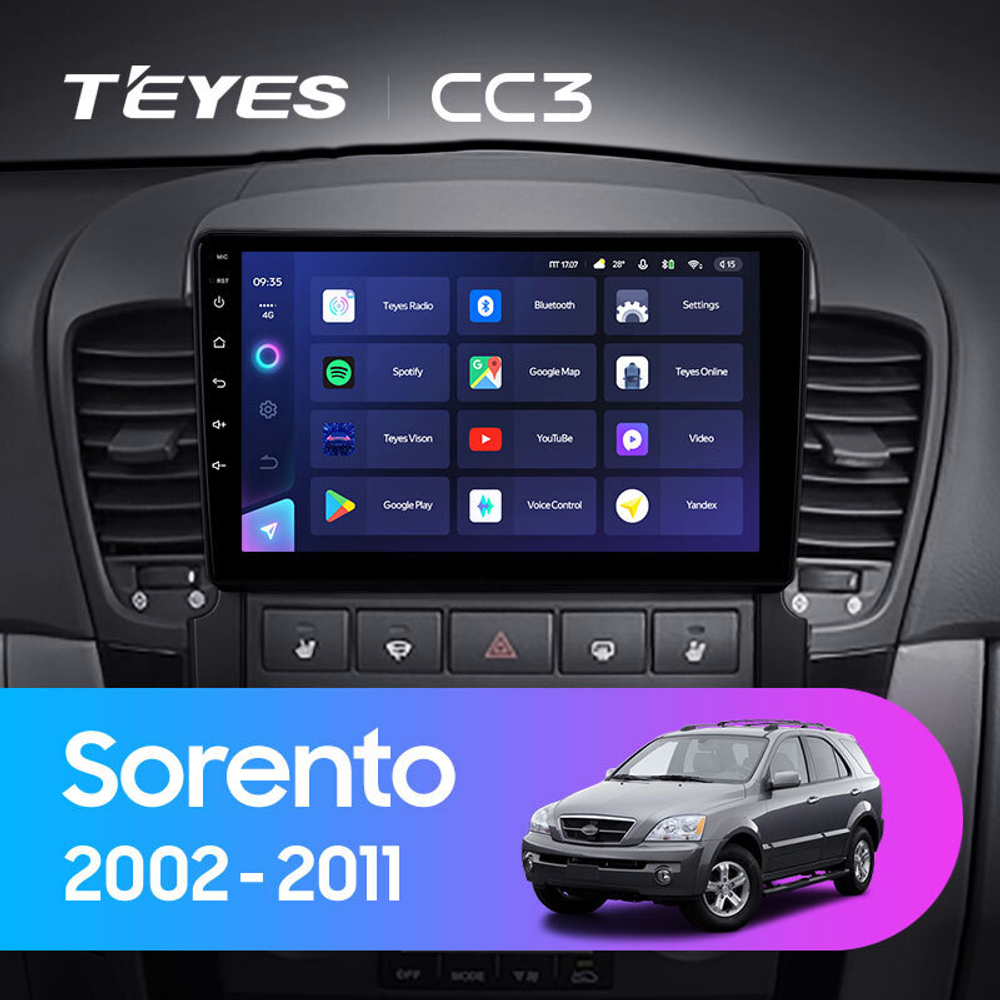 Teyes CC3 9" для KIA Sorento 2002-2011