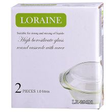 Кастрюля Loraine стеклянная 29698 1 л