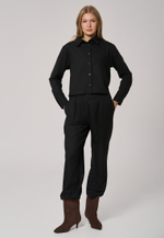 Рубашка-жакет укороченная черная