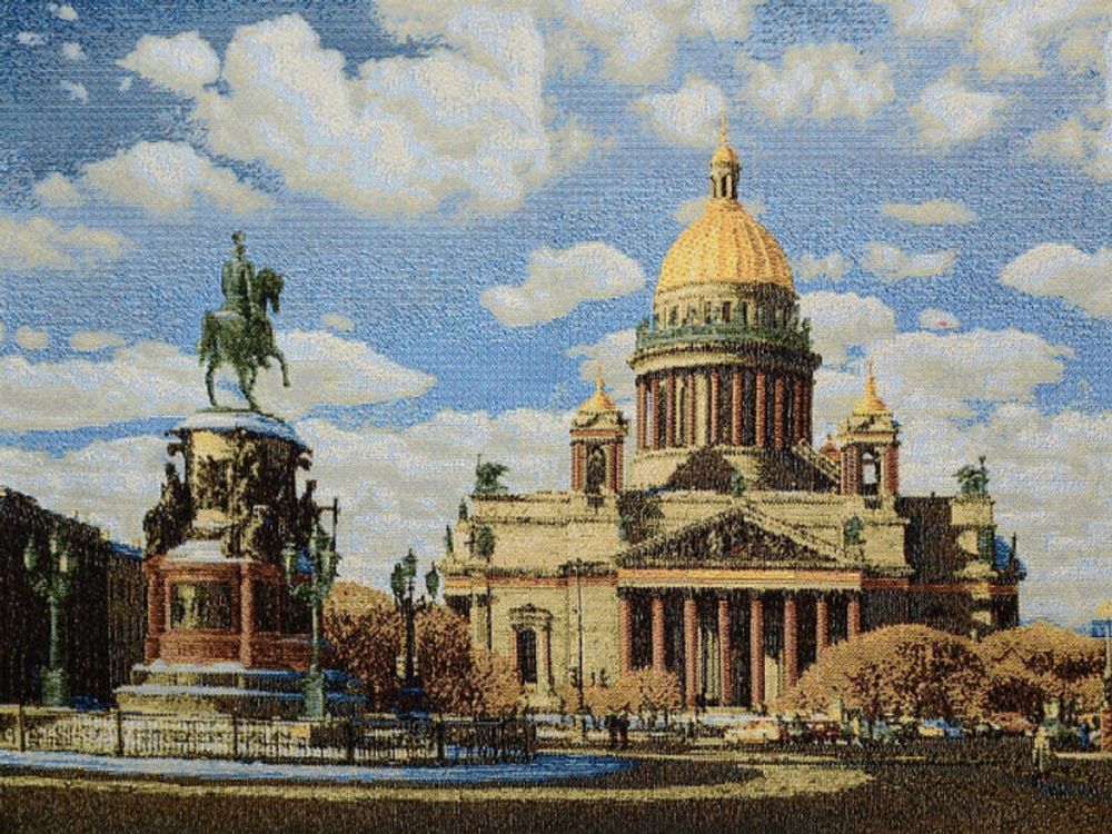 Гобеленовая картина &quot;D. ИСААКИЕВСКИЙ СОБОР&quot; в багетной раме, Россия.