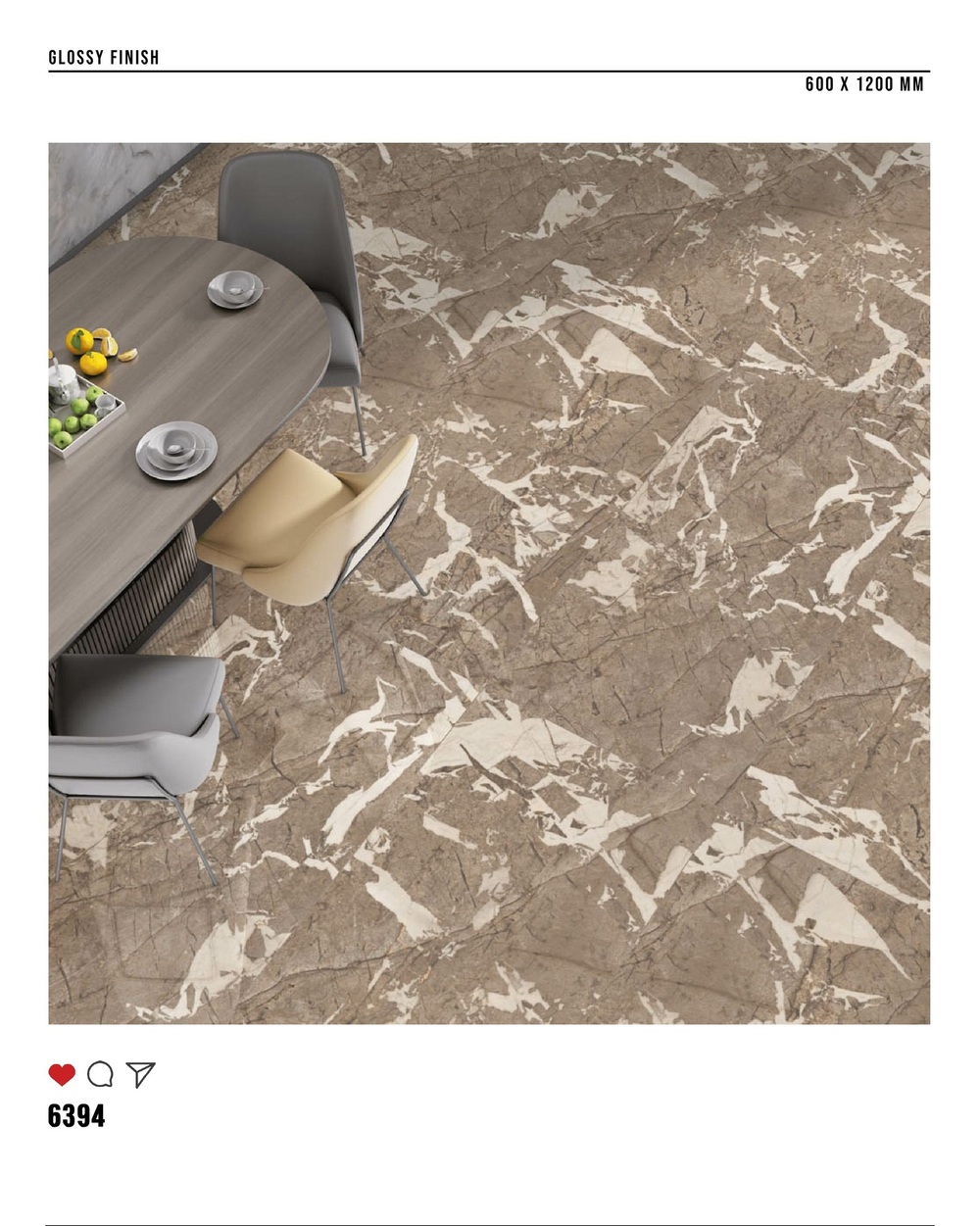 Керамогранит glossy №4 , 60х120, 6394
