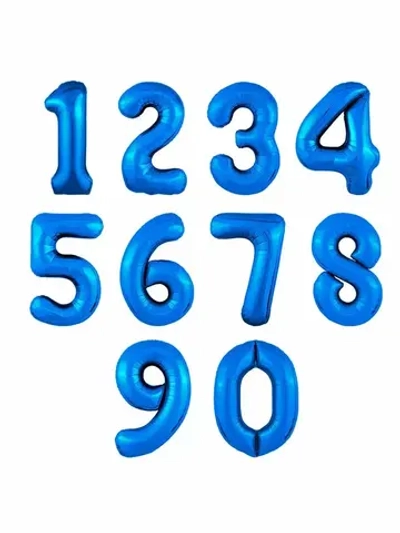 шар надувной Синий цифра Slim