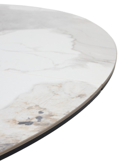 Стол БАТИСТ 115 без подсветки PANDORA LIGHT, керамика / ДУБ АМЕРИКАНСКИЙ, ЧЕРНЫЙ каркас М-City