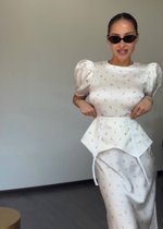 Платье "Стамбул", молочный с розовым