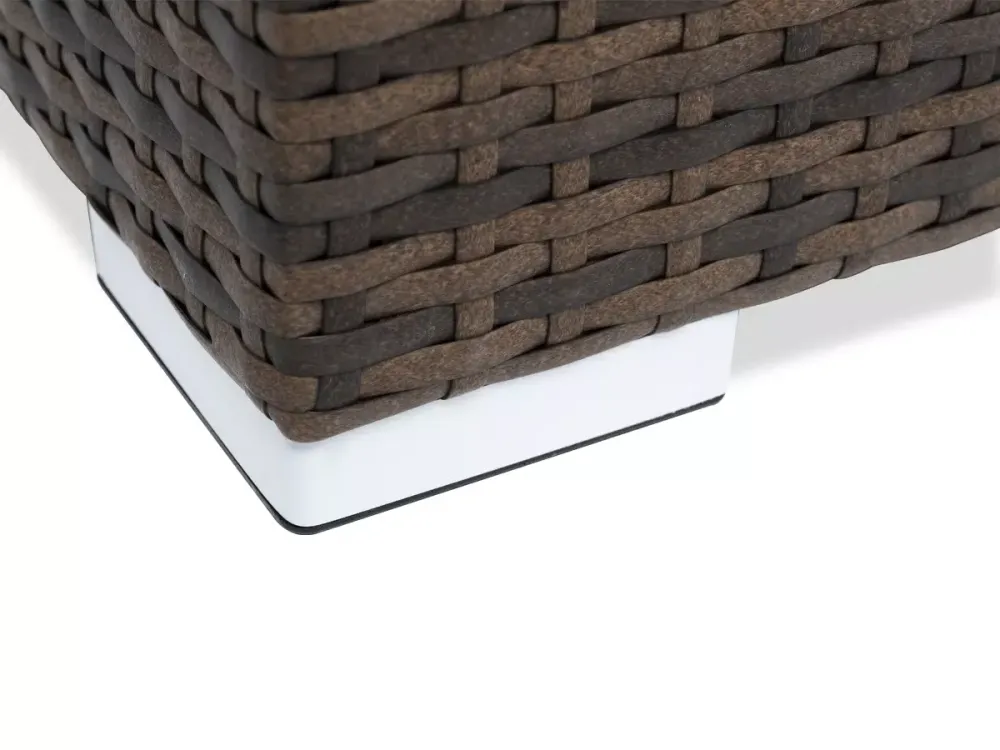 "Лунго" кашпо для цветов большое плетеное из искусственного ротанга, цвет коричневый