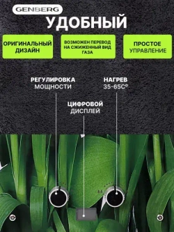 Газовый водонагреватель проточный GENBERG ДЕКОР ЭКО 210.01 Тюльпаны 20 кВт 10 л. / Газовая колонка