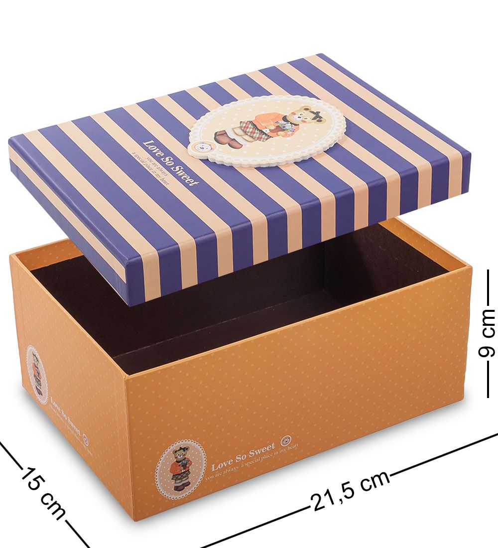 WF-08-B Набор коробок из 3шт «Сладкая любовь» цв.жел./син.