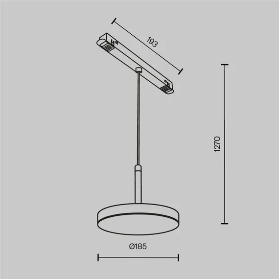 Трековый светильник Плато / Plato Exility 3000K 15Вт 120° Technical tr123-2-15w3k-b