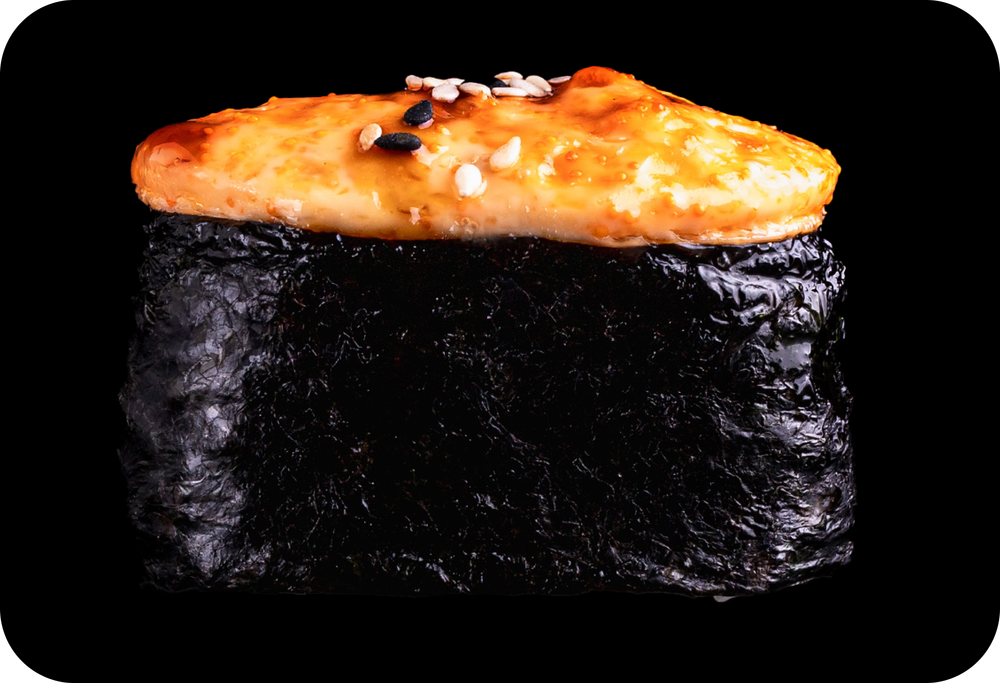 Суши запепеченые с мидиями