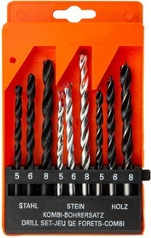 Набор сверл по бетону, металлу, дереву, биты 1.5-8мм  55шт