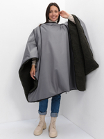 Универсальное утепленное одеяло-пончо 5 в 1 (одеяло, пончо, спальный мешок, коврик, подушка) на меху из натуральной овечьей шерсти