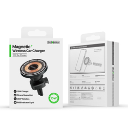 Магнитное беспроводное автомобильное зарядное устройство V2 Wireless Car Charger 15W, Duzzona