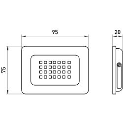 Прожектор светодиодный уличный ЭРА LPR-023-0-30K-020 20Вт 3000K 1600Лм IP65