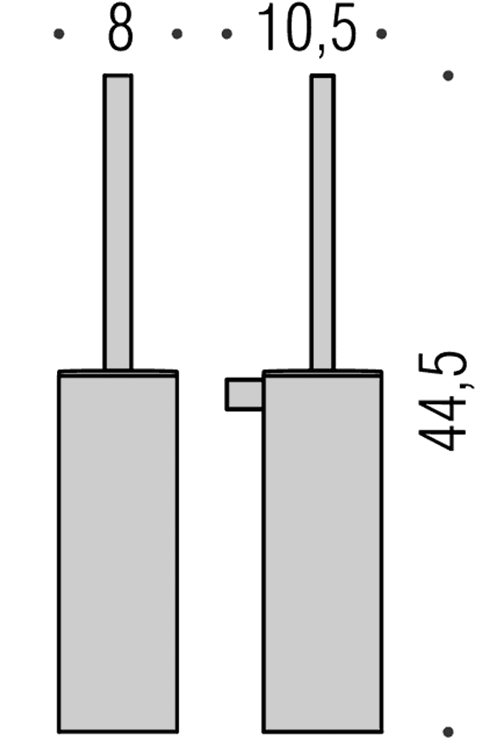 Ёршик настенный Colombo lulu B6207GL, золото схема