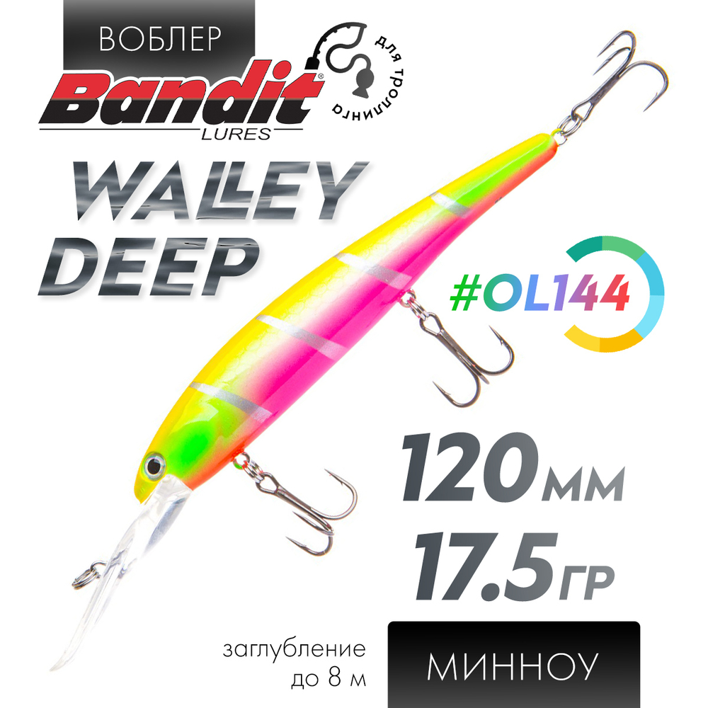 Воблер Bandit Walleye Deep (120мм, 17.5гр)