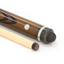 Кий для русского бильярда 2-pc "Классика" (термограб, коричневый, черный) 13 запилов