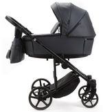 Детская коляска Adamex Zico Deluxe New 3 в 1 ZN-SA05 ТЕМНО-СЕРАЯ КОЖА