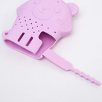 6537257 Прорезыватель рукавичка «Мишка», силиконовый, цвет фиолетовый